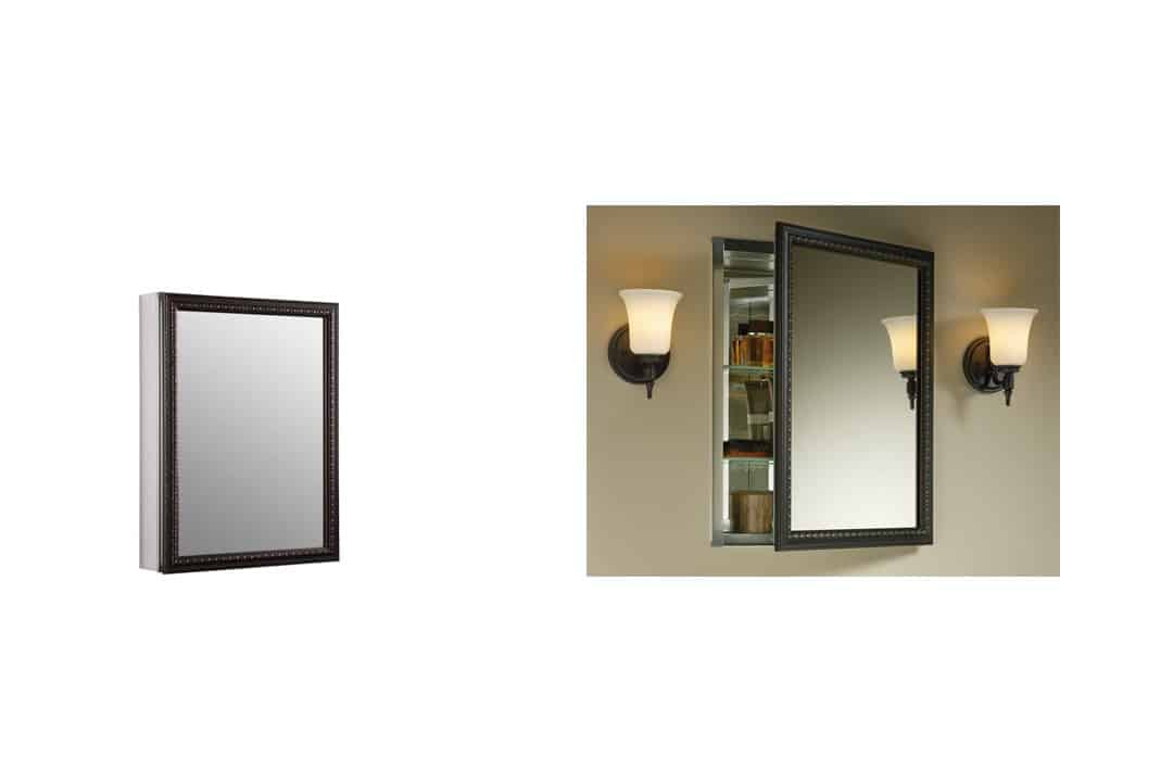 Kohler K-2967-BR1 Aluminum Cabinet with Oil-Rubbed Bronze Framed Mirror Door