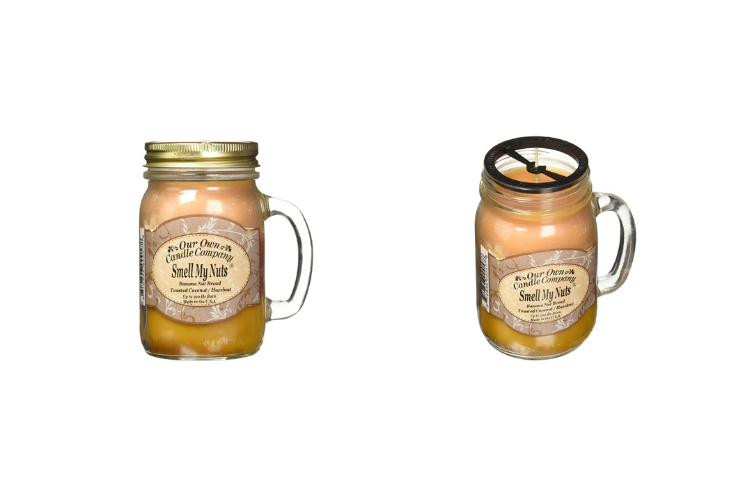 Smell My Nuts Scented 13 oz Mason Jar Candle - Made in the USA by Our Own Candle Company