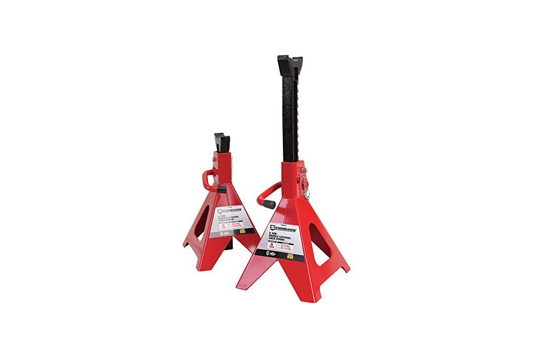 Strongway Double-Locking Jack Stands - Pair, 6-Ton Capacity