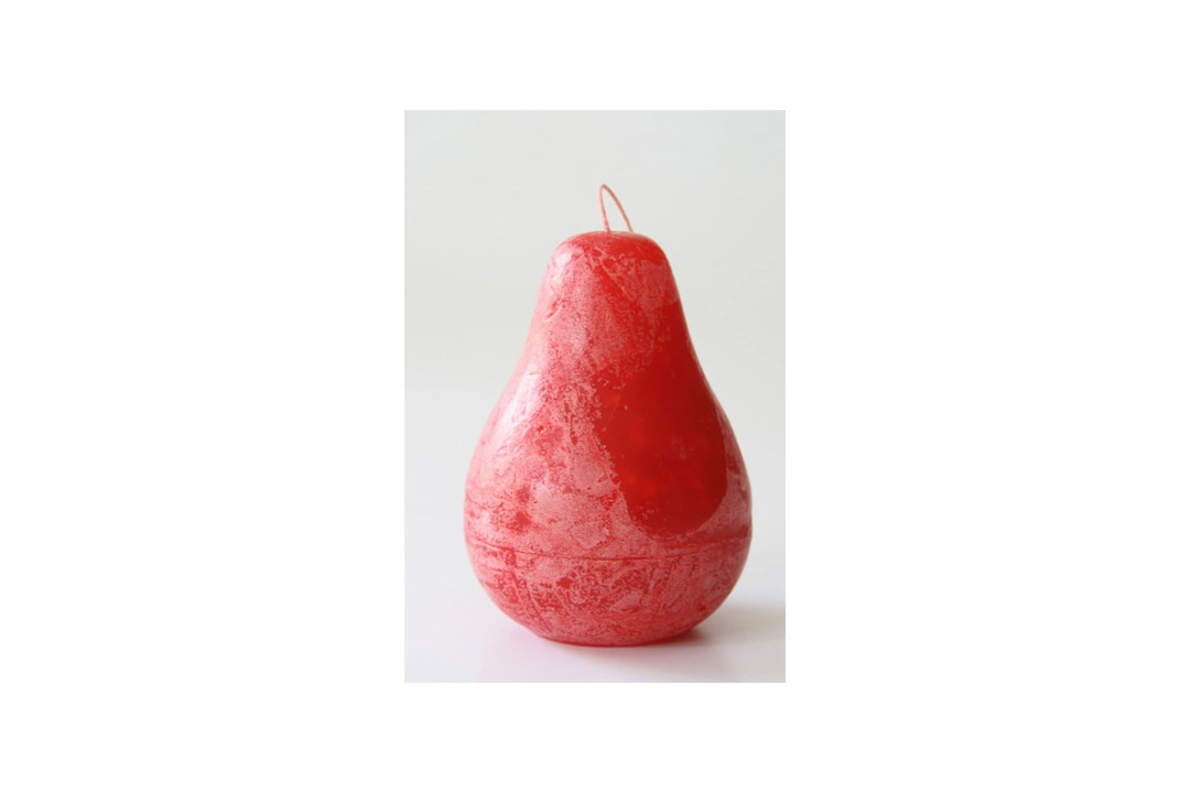 Vance Kitira Pear Candle Cranberry Red