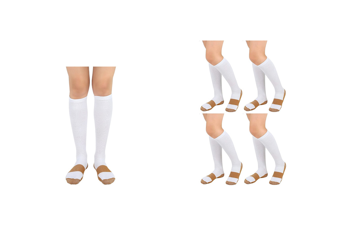 6 Pairs of Compression Socks for Men and Women Unisex