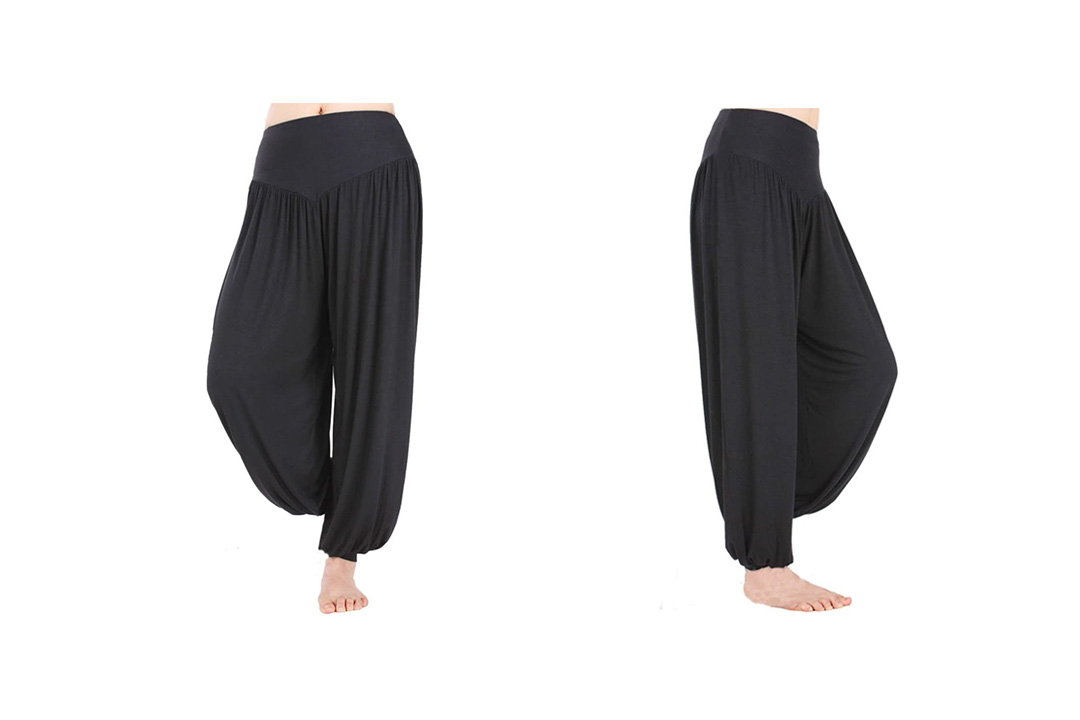 HOEREV Brand Super Soft Modal Spandex Harem Yoga Pilates Pants