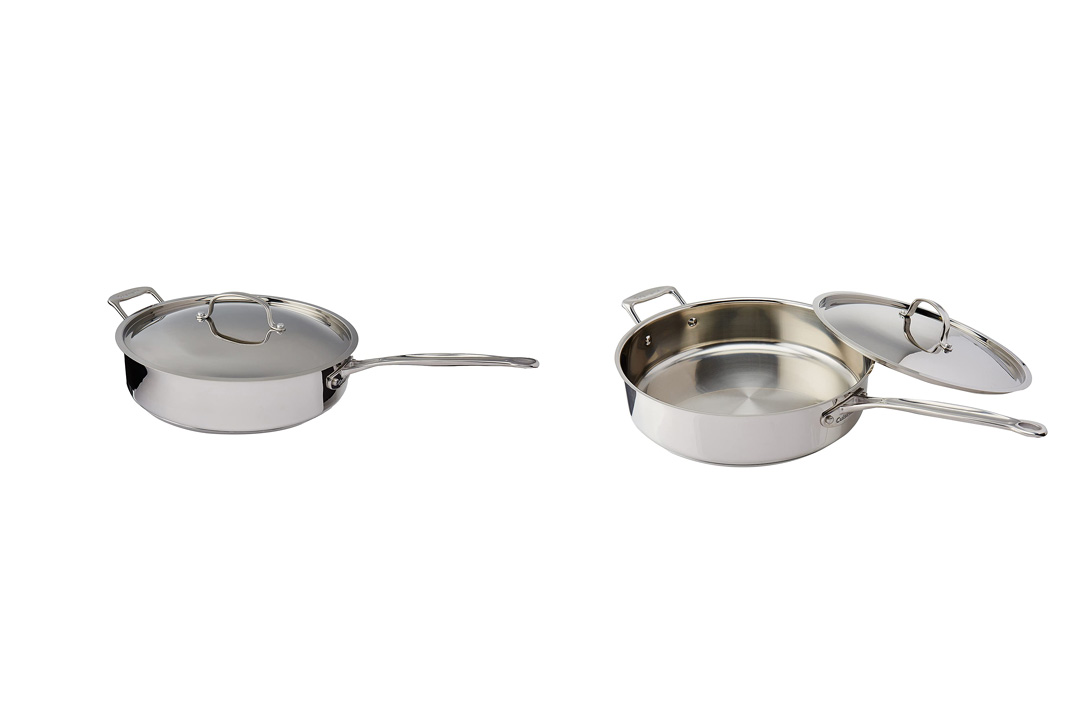 Cuisinart 733-30H Chef's Classic Stainless 5-1/2-Quart Saute Pan with Helper Handle and Cover