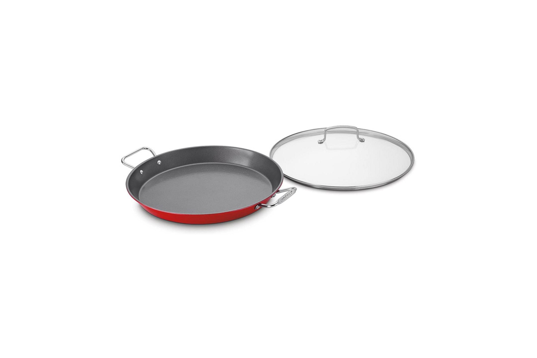 Cuisinart ASP-38CR Non-Stick Paella Pan, 15", Red