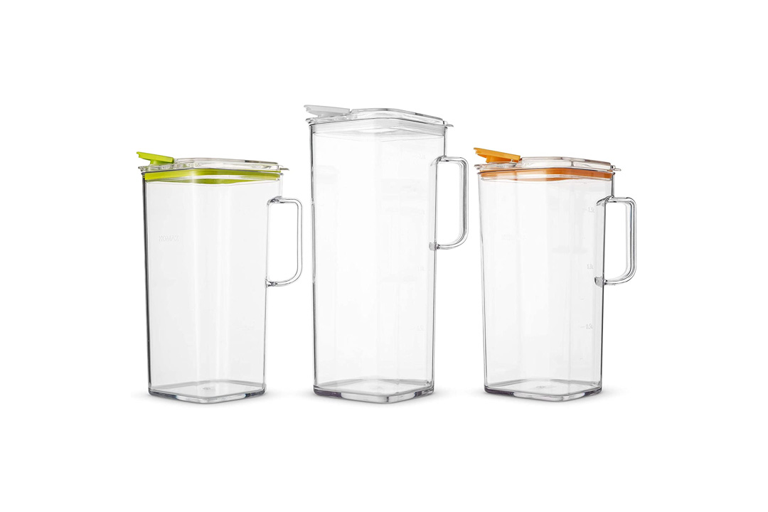 Komax Tritan Clear Large (2 quart) Pitcher with Green Lid BPA-Free - Great for Iced tea & Water