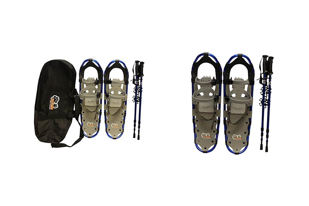 New Style DePaw Man Woman Kid Snowshoes with Pole Free Bag