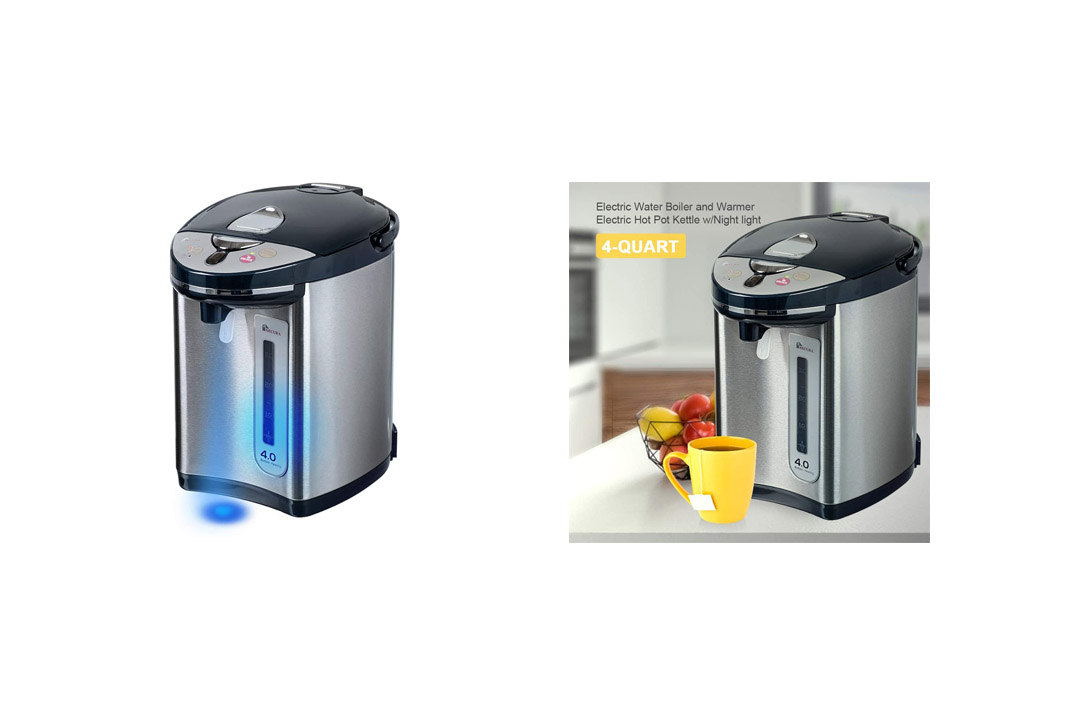 Secura Electric Water Boiler and Warmer Electric Hot Pot Kettle 18/10 Stainless Steel Interior WK63-M2
