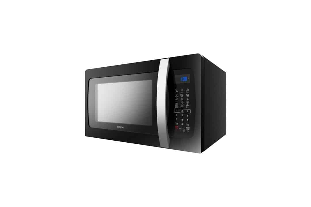 hOmeLabs 1050 watt Countertop Microwave Oven with Accessories - Black Stainless Steel Microwave Cooker