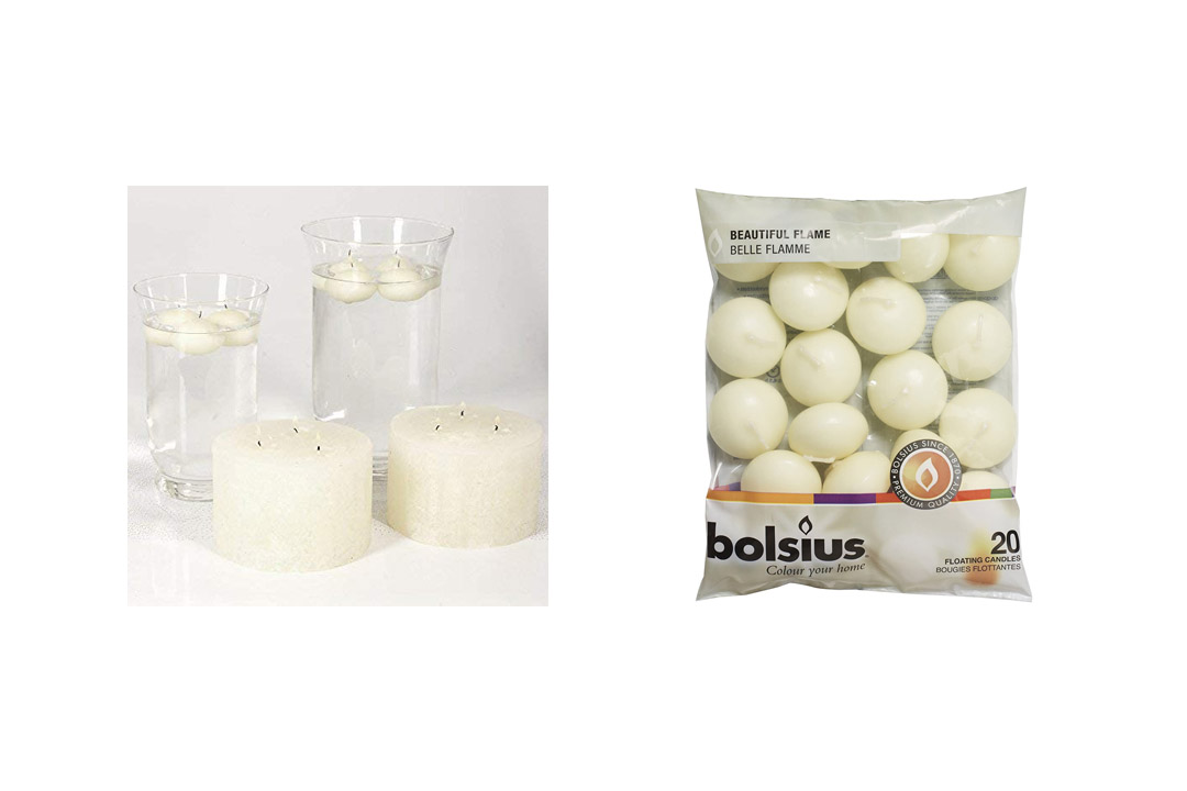 Bolsius Pack of 20 Ivory Floating Candles 1.3/4 Inch
