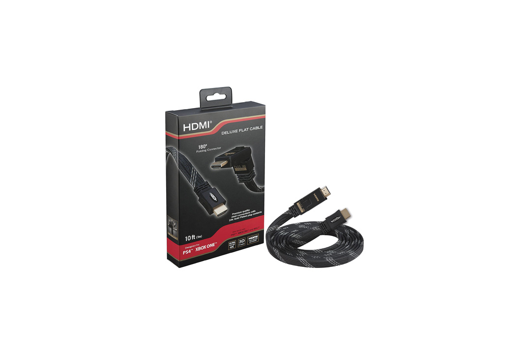 RDS Industries Deluxe Flat HDMI Cable for Xbox One and PlayStation 4 (RDS Industries, Inc