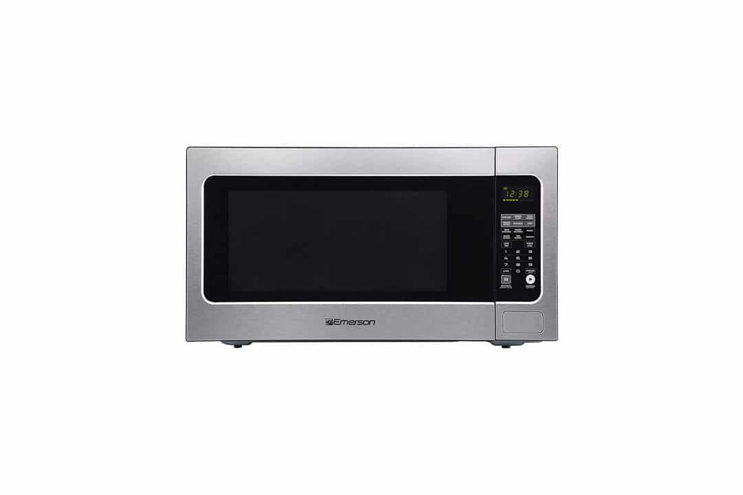 Emerson ER105003 2.2 cu. Ft. 1200W, Sensor Cooking Touch Control, Counter Top Microwave Oven, Stainless Steel