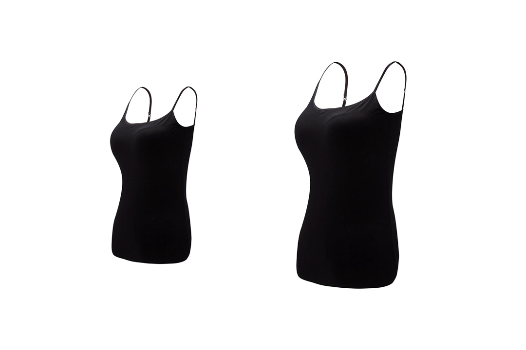 Ibeauti Breathable Classic Women's Basic Camisoles Tops with Built in Padded Bra