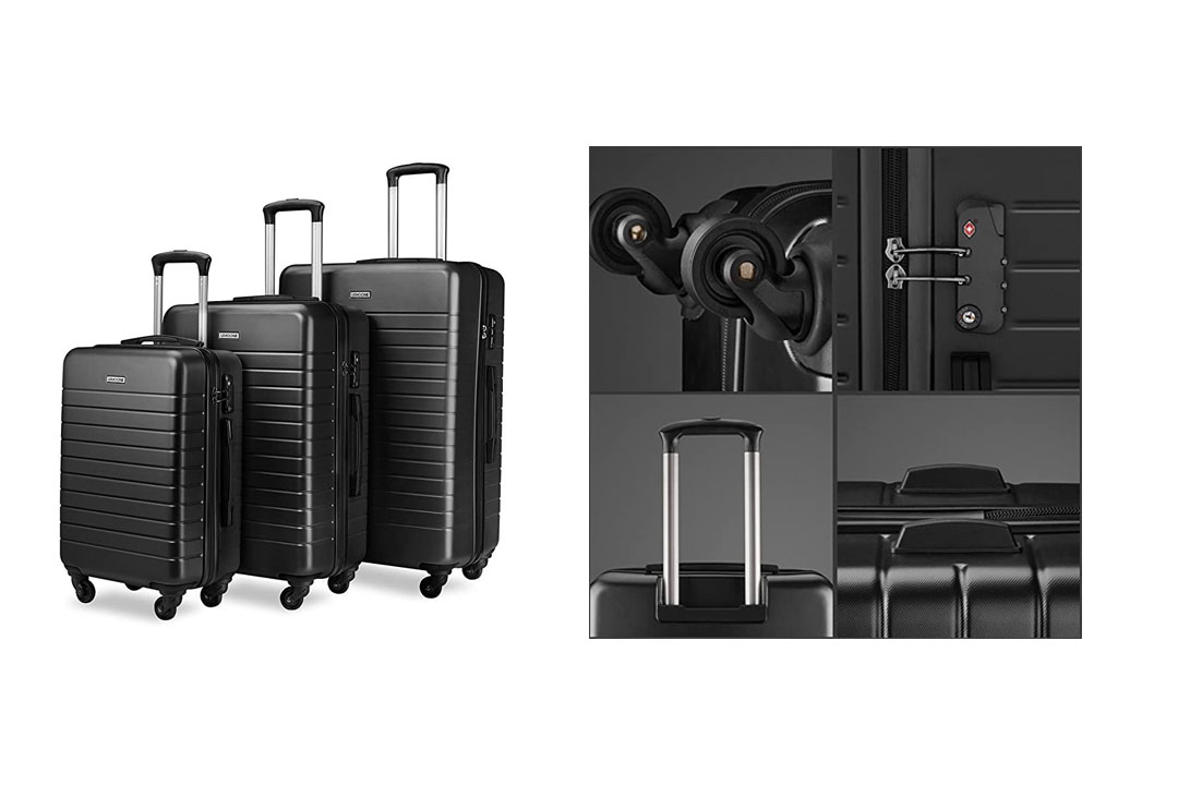 Luggage Sets Spinner Hard Shell Three Piece Suitcase