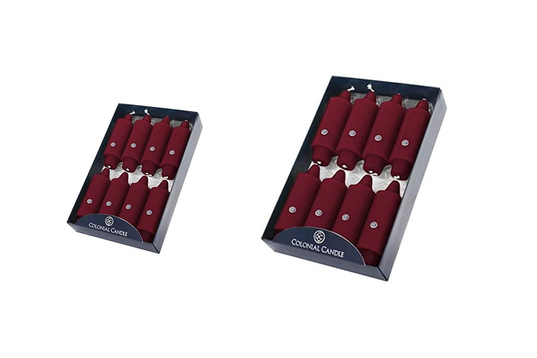 Colonial Candle 5 Inch Grande Classic Candle - Traditional Cranberry - Box of 8