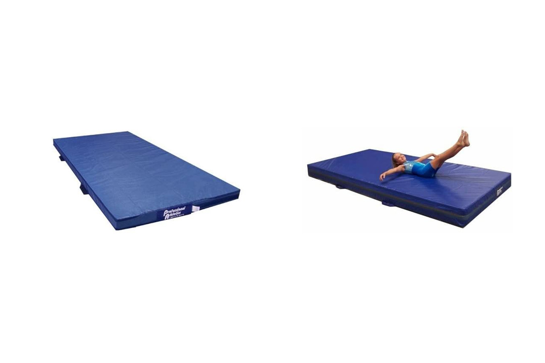 Team Sports Gymnastics 4" Skill Throw Landing Mats 4'x8', Blue Vinyl