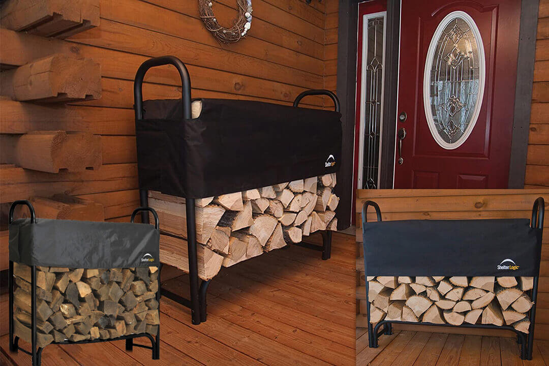 ShelterLogic 90403 Heavy Duty Firewood Rack with Cover