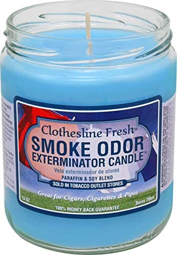 Smoke Odor Exterminator 13oz Jar Candle, Clothesline Fresh