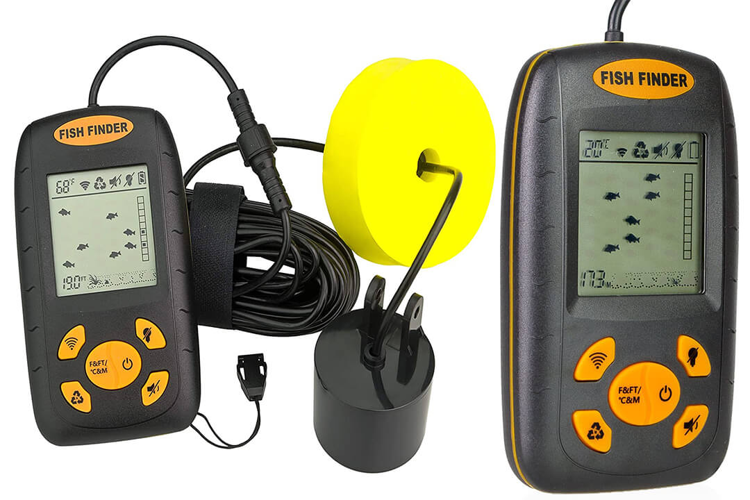 Venterior Portable Fish Finder with Wired Sonar Sensor Transducer