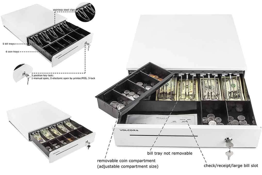 Volcora CD-5W cash drawer