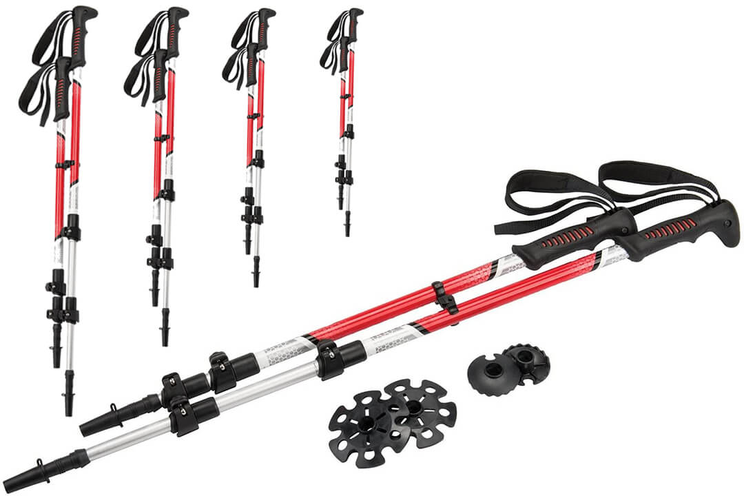 Yukon Charlies Pro Trekker II Adjustable All-Season Snowshoe Trekking Poles